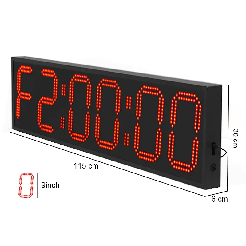 

2025 CP029 LED 9 Inch Outdoor Waterproof Clock Time Temperature LED Signs Digital Clock With Temperature Sensor