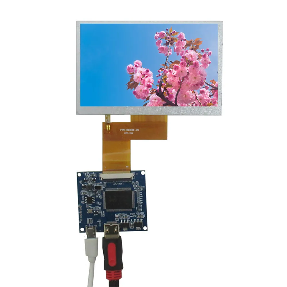 

4,3-дюймовый ЖК-экран 480*272, плата драйвера контроллера, мини-монитор для ПК Raspberry Pi, совместимый с Mini HDMI