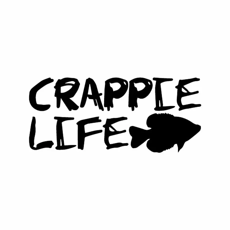 Hippie Life Fishing Decals High Quality Car Window Decoration Personality Pvc Waterproof Decals Black/white, 18cm*8cm