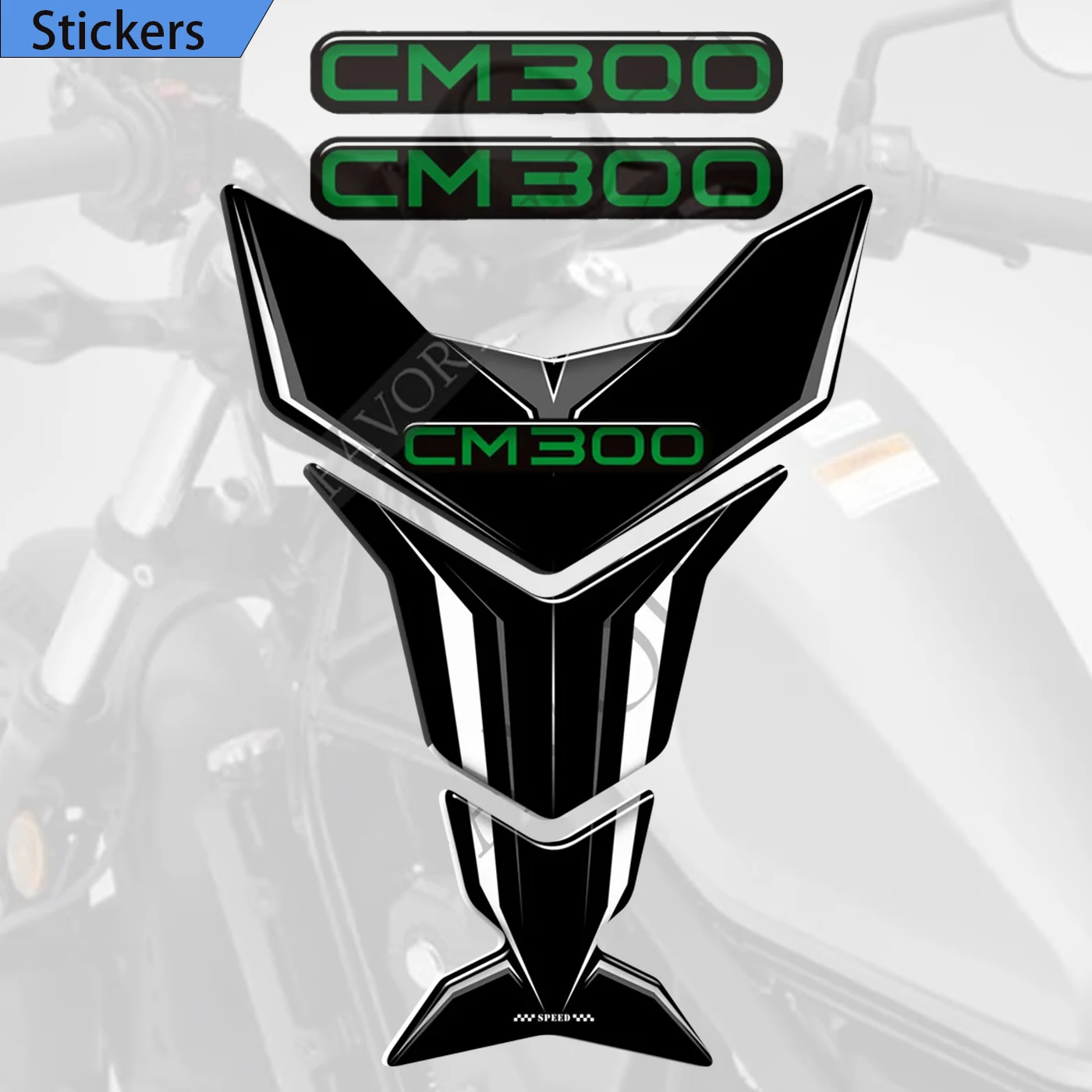 

CMX CM 300 CMX300 CM300 Fit HONDA Rebel CMX CM 300 CMX300 CM300 Tank Pad Decals Protector Fuel Oil Kit Knee