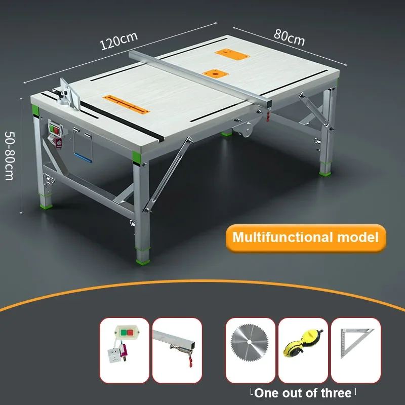 for Multifunctional Woodworking Workbench Folding Lifting Work Saw Upside Down Sliding Table Saw Folding Woodworking Saw Table