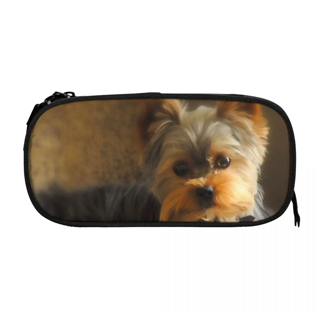 لطيف يوركي جحر الكلب مقلمة متعة حامل قلم أكياس طالب تخزين كبير اللوازم المدرسية سستة pencelcases #1