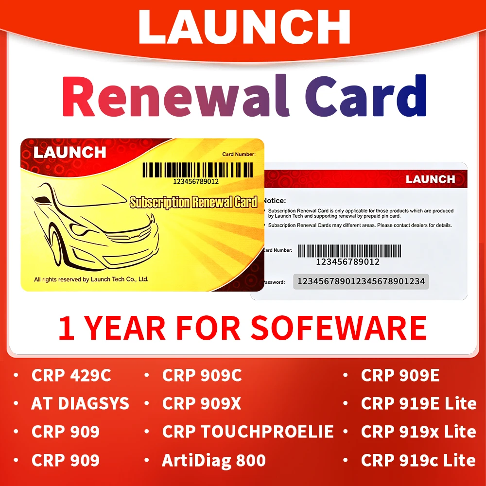LAUNCH Pin Card Software Update Card Support for CRP Series CRP429C  ATDIAGSYS CRP909 CRP909C/X/E  CRP919E/X/ C Lite CRP TOUCHPR