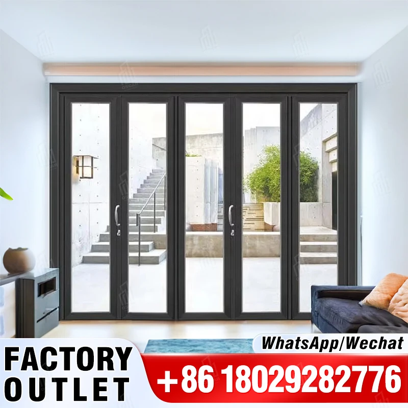 Modern PVC Accordion Partition Wall Doors Sliding Folding Graphic Design 304 Stainless Steel Folding Screen 3 Years Polymer MDQ