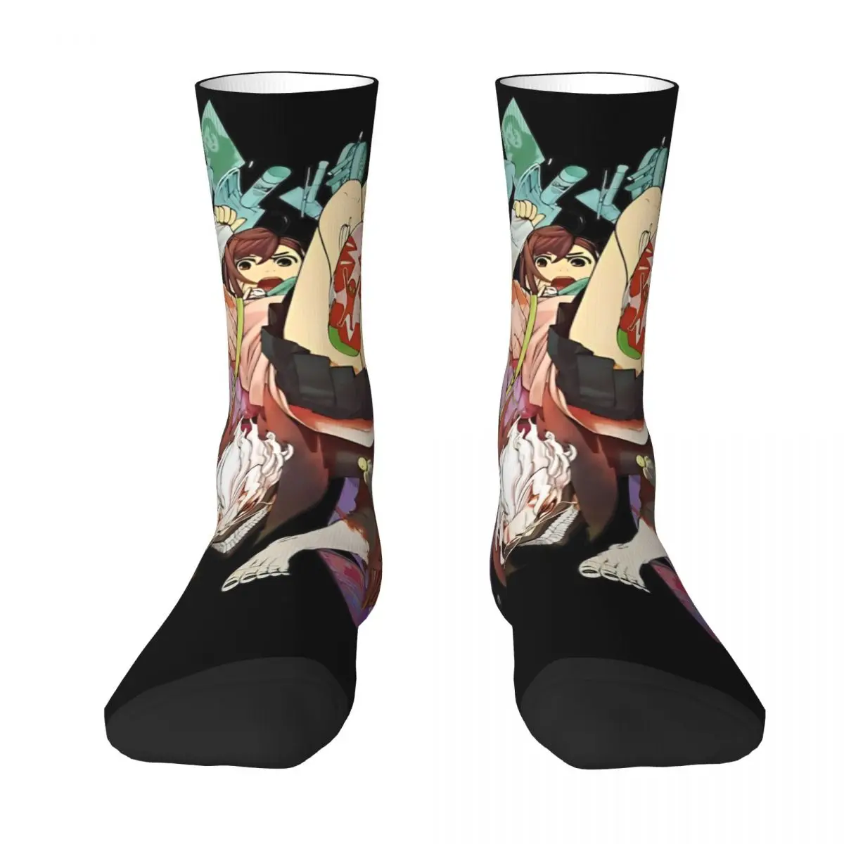 Calcetines de Anime Dandadan-OkarunMomo, medias informales para hombre, calcetines de escalada transpirables, calcetines antideslizantes de diseño de invierno