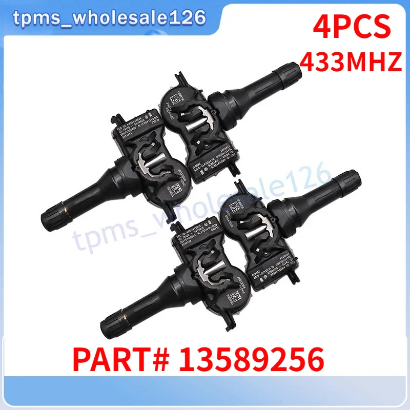

4PCS/Lot Tire Pressure Monitor Sensor 13589256 For 2017-2018 Buick Lacrosse Cadillac CT6 XT5 Chevrolet Camaro Malibu TPMS 433MHZ