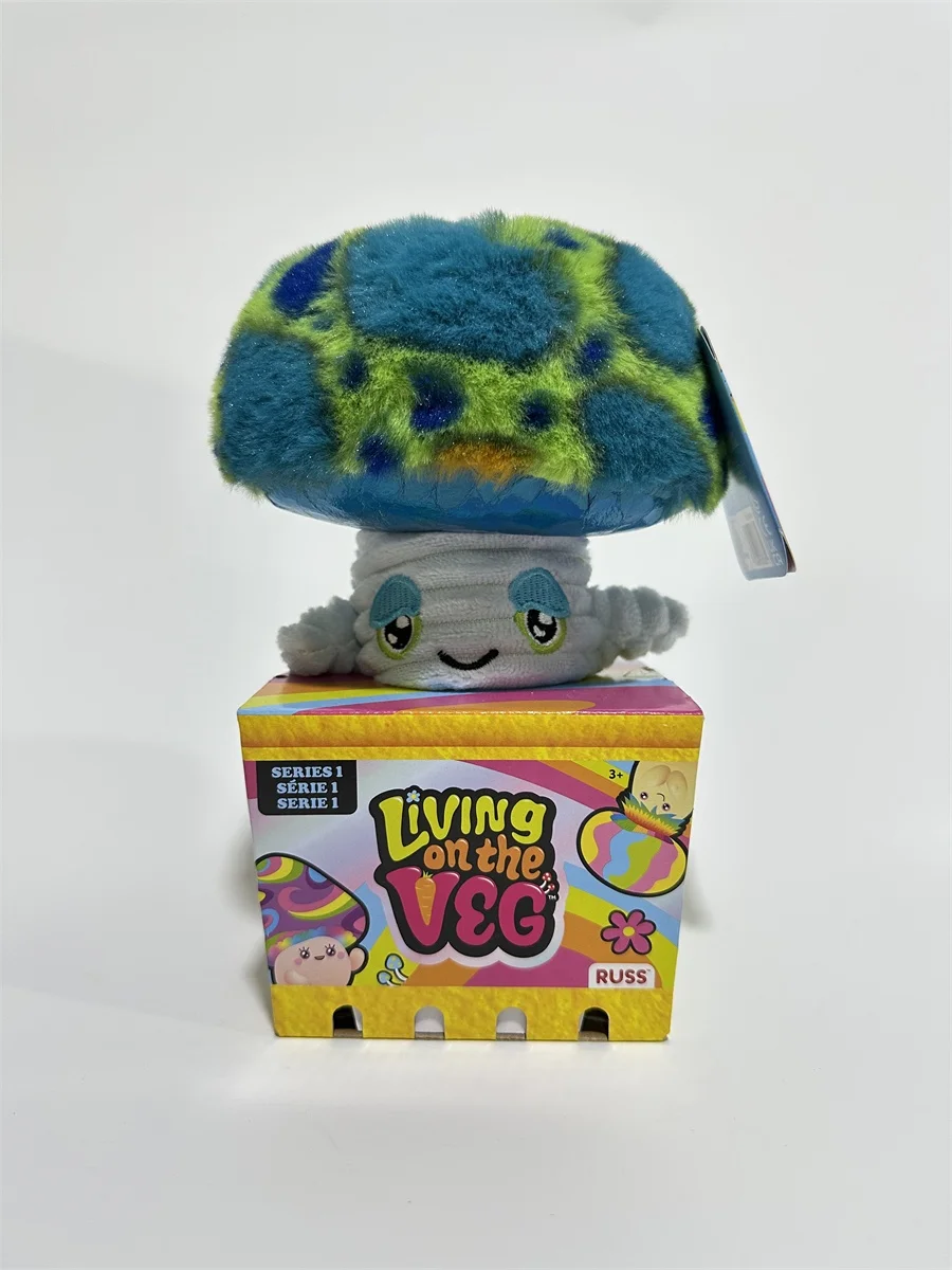 16cm Bumbumz Cartoon Mushroom Plush Toy, Early Education Stuffed Vegetable, Soft Hugging Pillow for Kids, Machine Washable