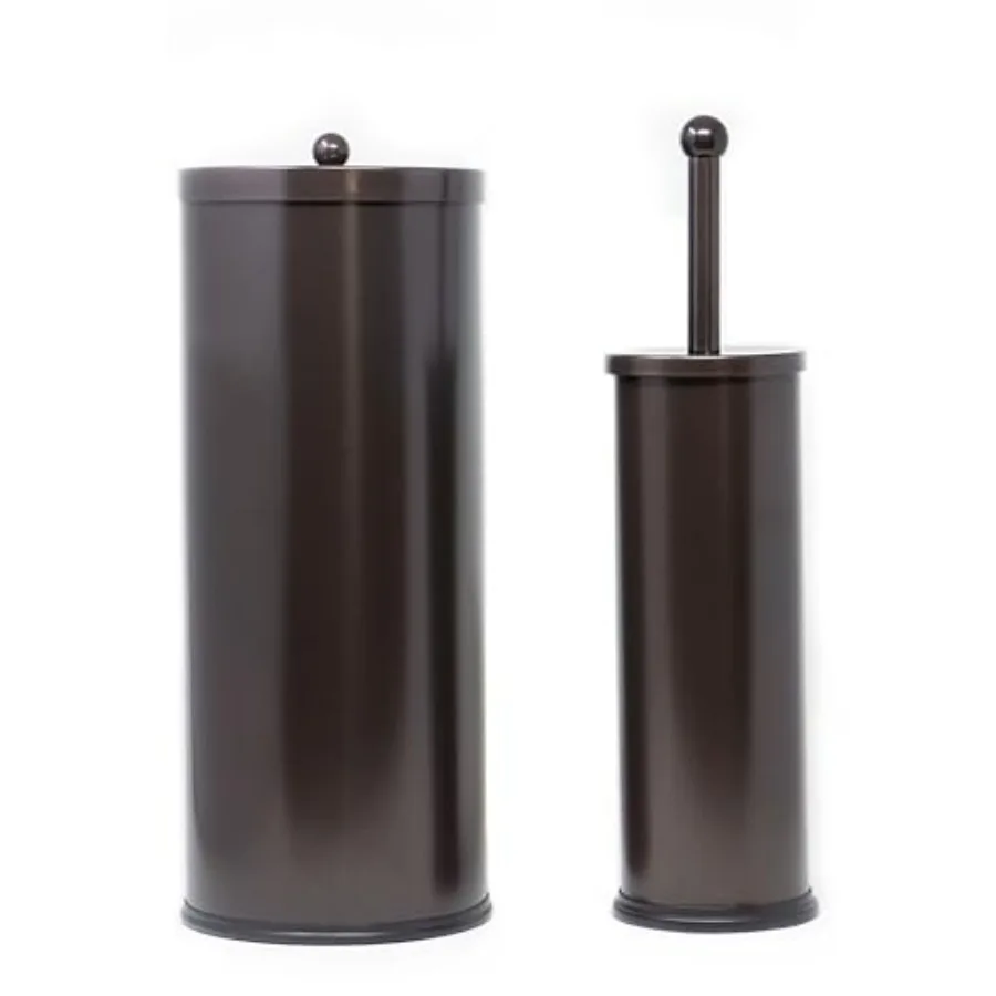 

Набор для ванной комнаты: бронзовый диспенсер для туалетной бумаги и чехол для ершика из нержавеющей стали, прочный, с металлическим покрытием, современный дизайн