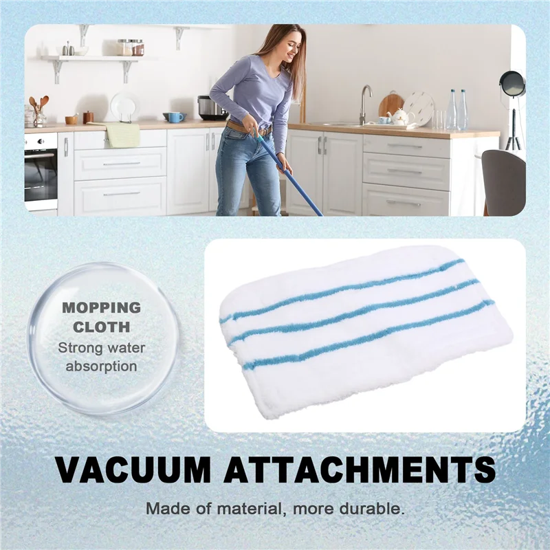 BBNV-Almohadillas de fregona para mopa a vapor Black/Decker FSM1600 1610 1620 1630 paño de limpieza de repuesto lavable