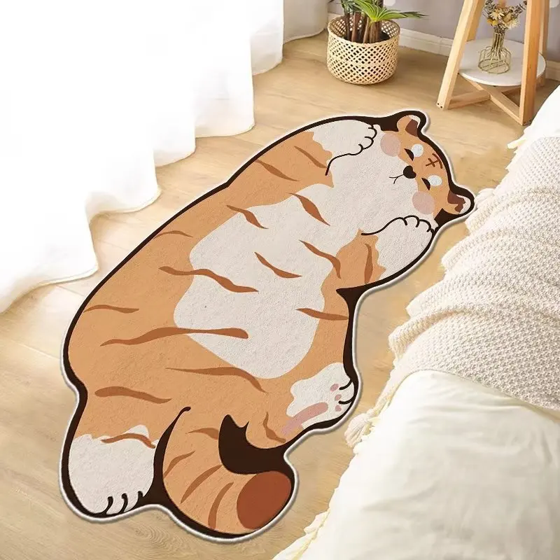 

Animal Tiger Cartoon Decor Carpet for Living Room Bedroom Bedside Area Rug Home Soft Fluffy Floor Mat Non-slip Washroom Door Mat