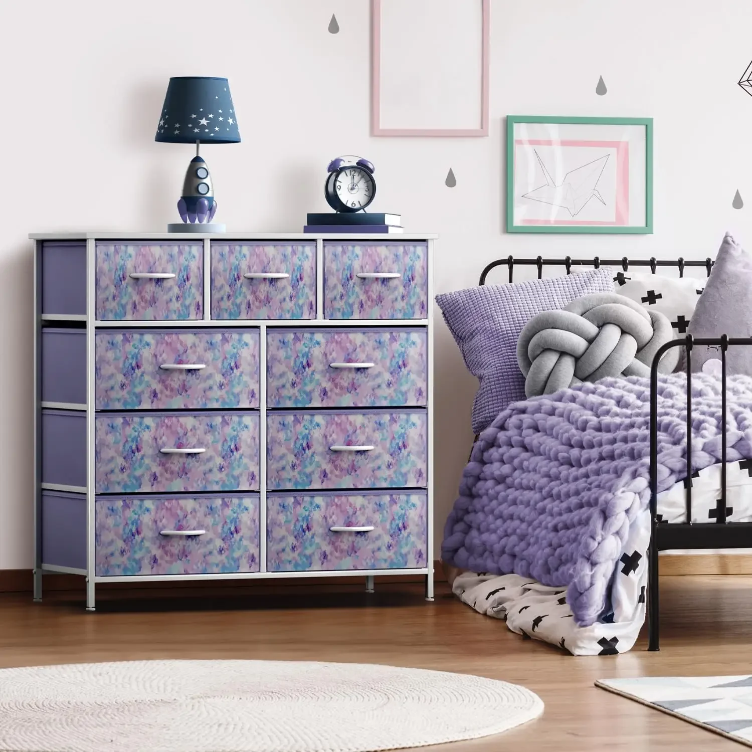 Kids Dresser with 9 Drawers - Furniture Storage Chest Tower Unit for Bedroom, Hallway, Closet, Office Organization