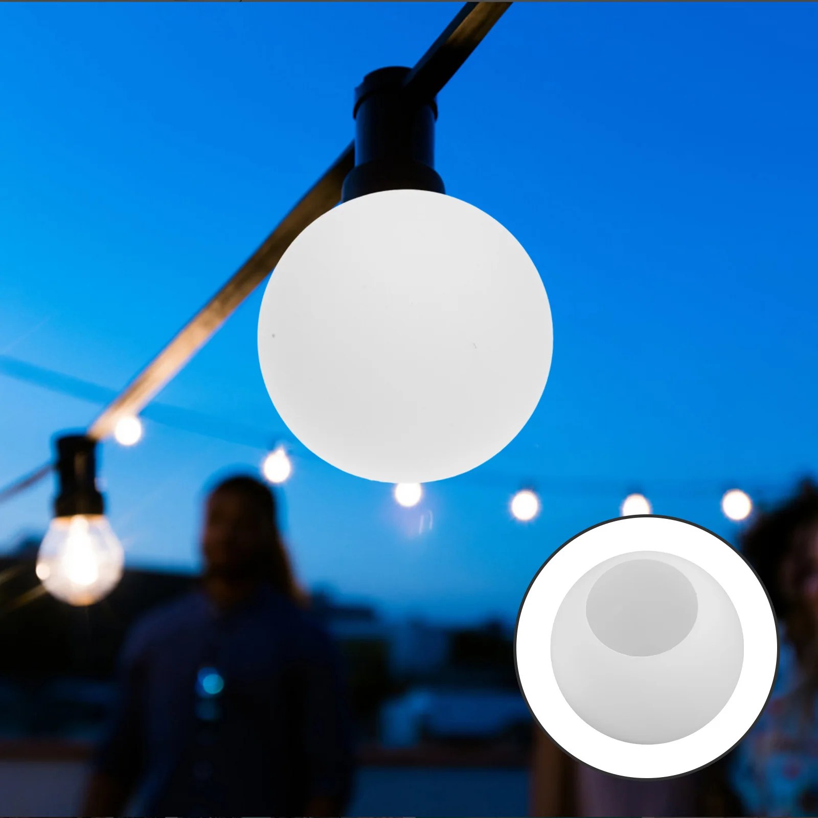 

Stylish Glass Lampshade Spherical Design Excellent Light Transmission Easy Installation Pendant Light Cover Small Lamp Shades