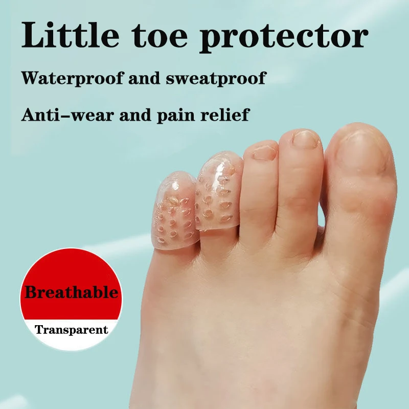 6/20pcs Elasticity Silicone Toes Caps Women Men Gel Little Toe Tube Protector Anti-Friction Breathable Foot Care Finger Covers