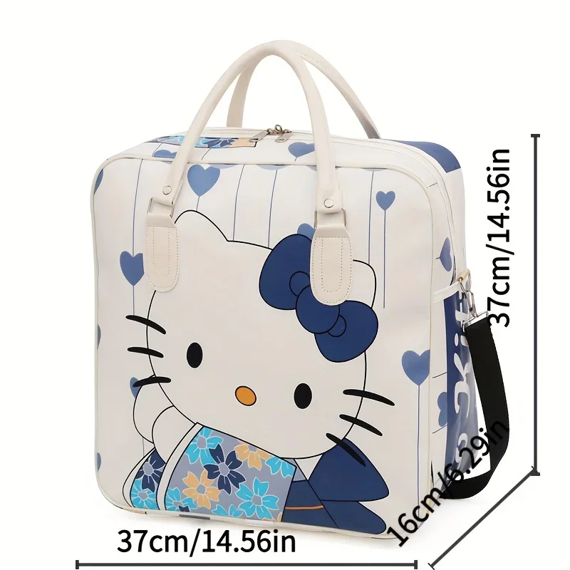 MINISO New Sanrio Hello Kitty Stylish Travel Bag  Spacious & Durable Women\'s Weekender with Adorable Design Lightweight Handbag