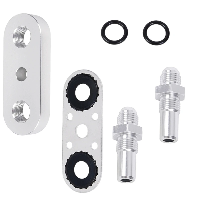 37JE 6AN Transmission Line Adapter Plate For 6L80E 8L90E With Aerospace Aluminum Construction And Customizable Fittings