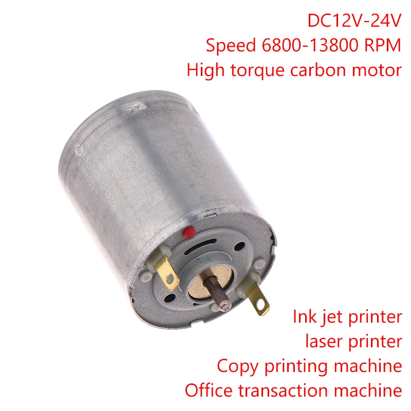 DIY Toy Hair Dryer Components, Micro Motor High-Speed Electric Fan, 360SH DC12V-24V 13800RPM Carbon Brush Engine