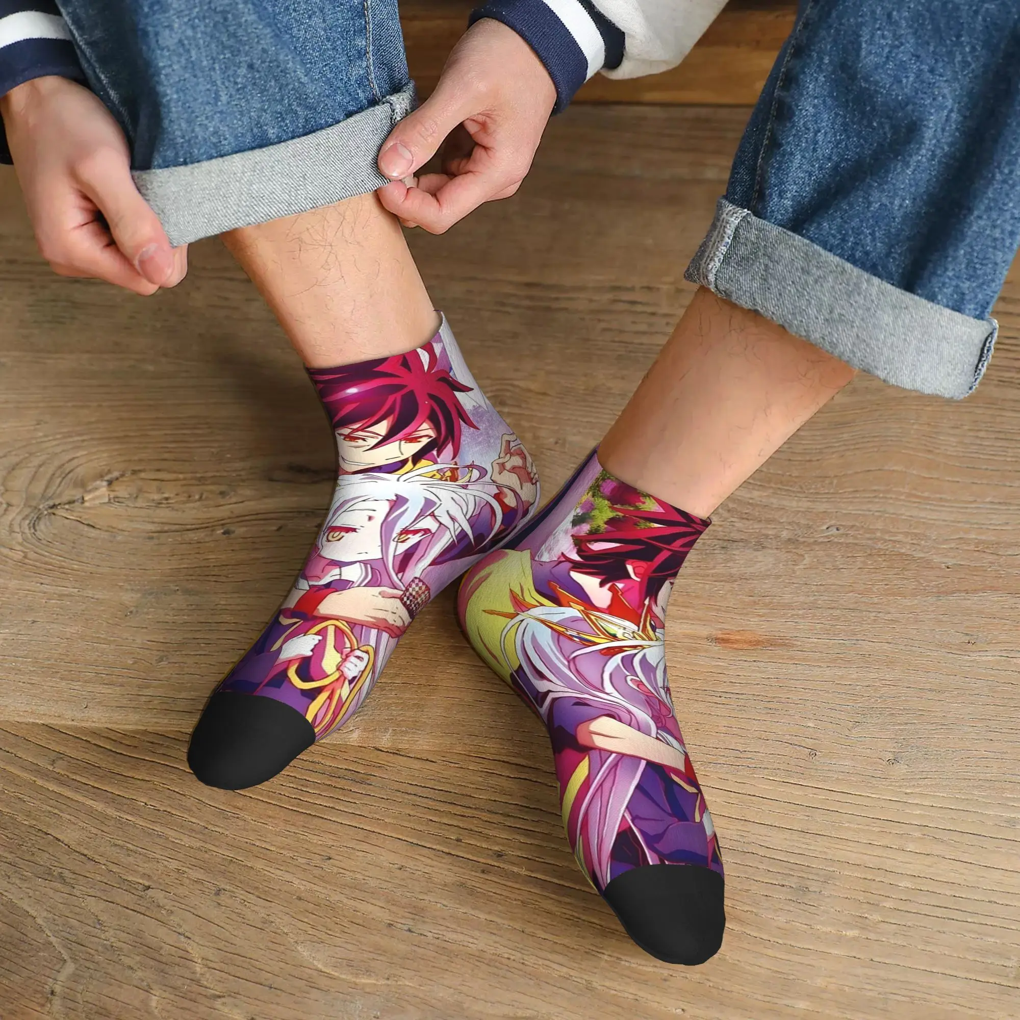 

Носки No Game No Life Zero Cover Image, высококачественные носки в стиле Харадзюку, всесезонные носки, аксессуары для мужчин и женщин, подарки