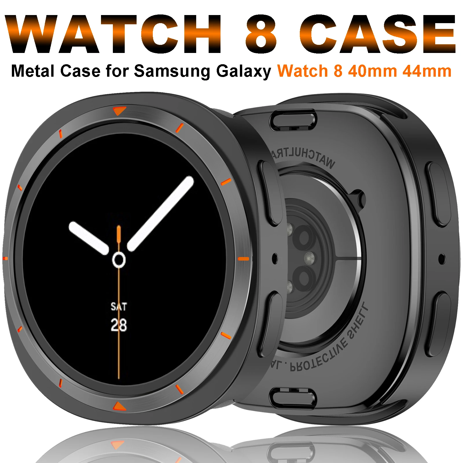 

Metal Case for Samsung Galaxy Watch 8 40mm 44mm Appearance Upgrade Ultra 47mm 8Classic 46mm Hard Alloy Anti-fall Protective Case