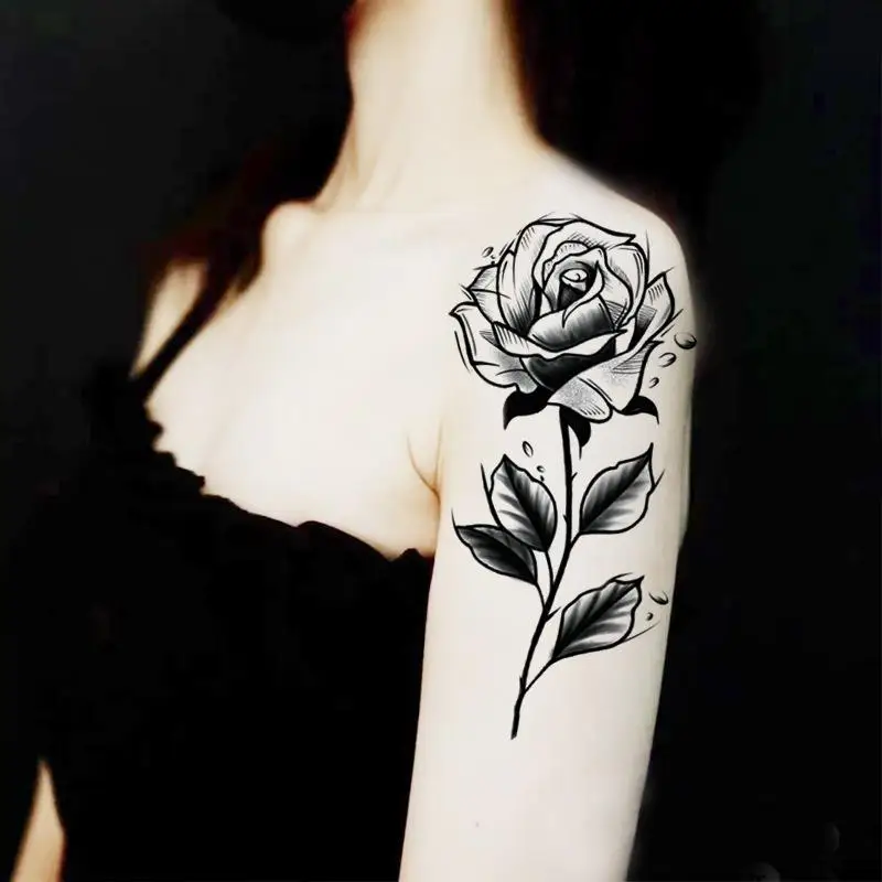 Водостойкая временная татуировка для мужчин и женщин, поддельные минималистичные татуировки-наклейки