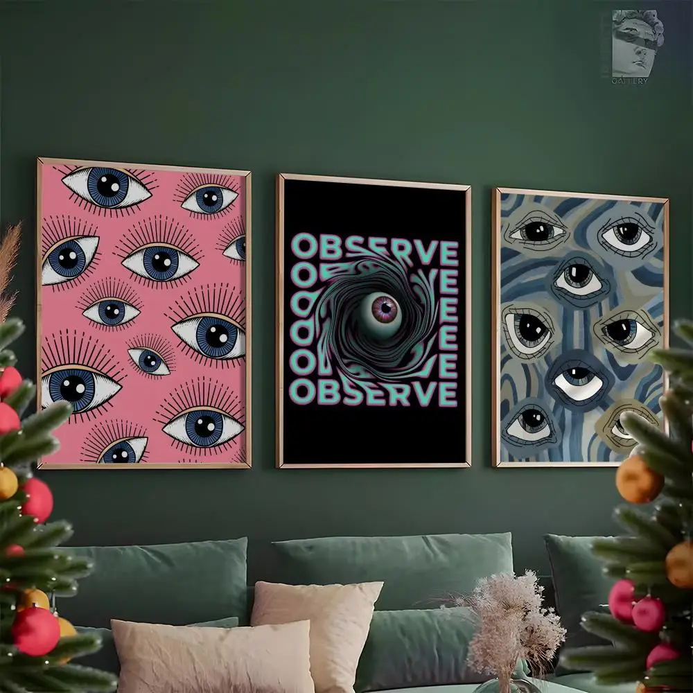 Ins Eyeballs Eye Cool Poster HD Anime Hot Theme Singer/OST/Movie-Waterproof Self-Stick Home Decor