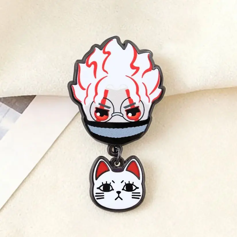 Dan Da Dan Takakura Ken Okarun Turbo Granny Power Enamel Pin Manga Dandadan Lucky Cat Pendant Brooch Cartoon Fans Gift Badge Acc