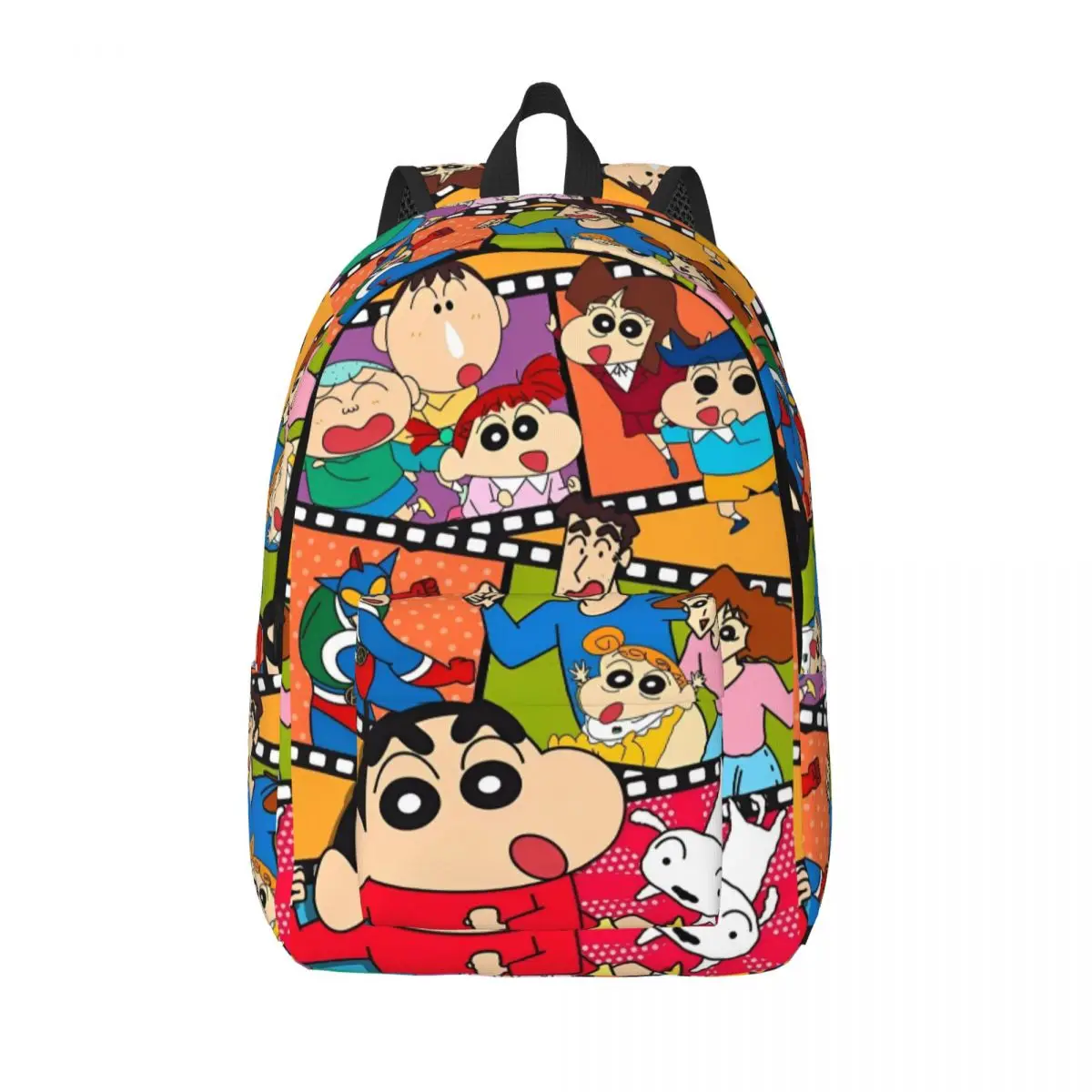 Mochila de dibujos animados Crayon Shin Chan, mochilas de senderismo, mochilas grandes coloridas para estudiantes de secundaria, mochila fresca