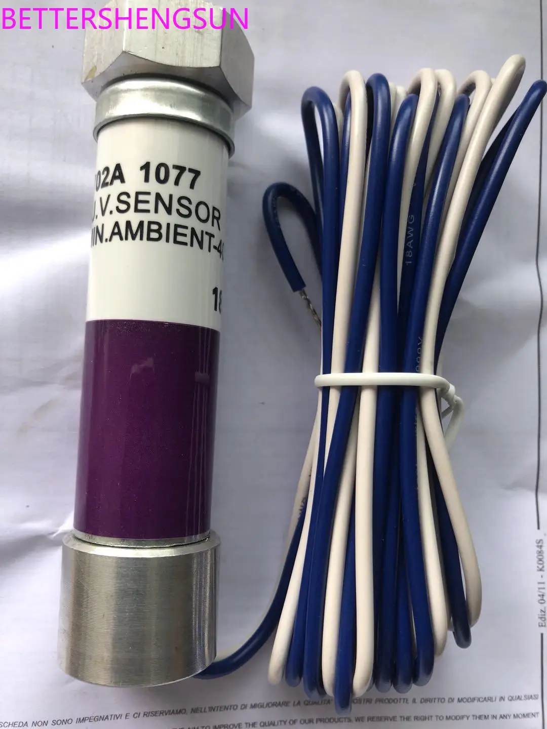 Burner accessories C7027A flame UV probe, flame detector, flame detector (2-wire)