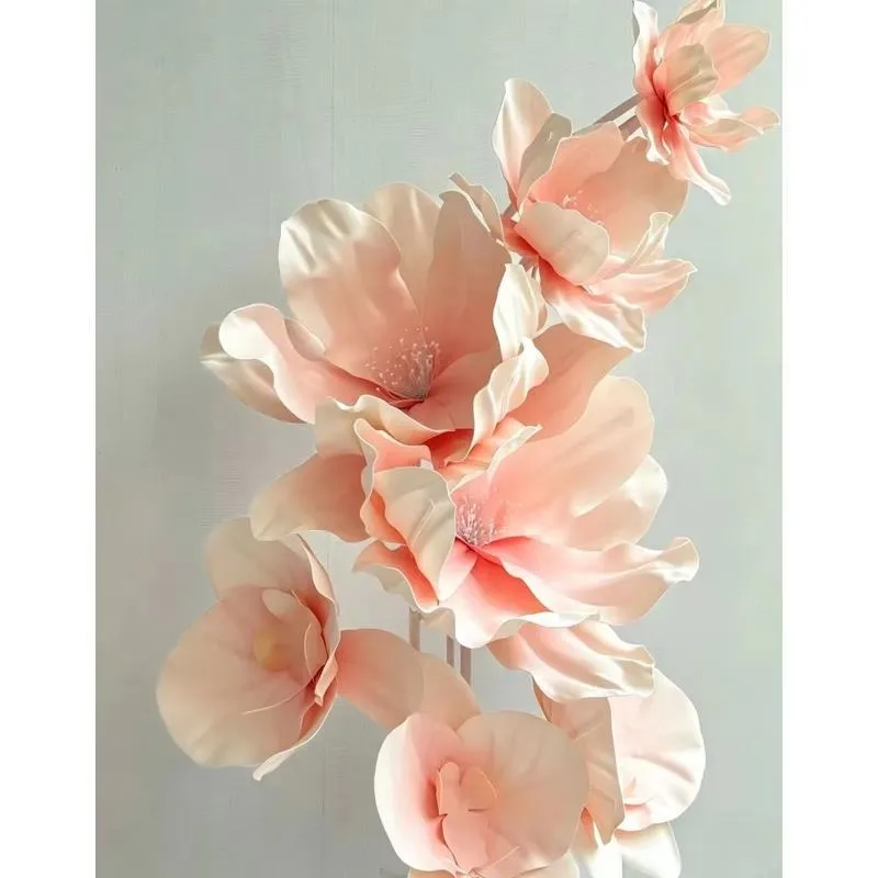 Handmade Giant Peach Blossom Cherry Blossom Magnolia Flower for Wedding Window Decoration Factory Customization
