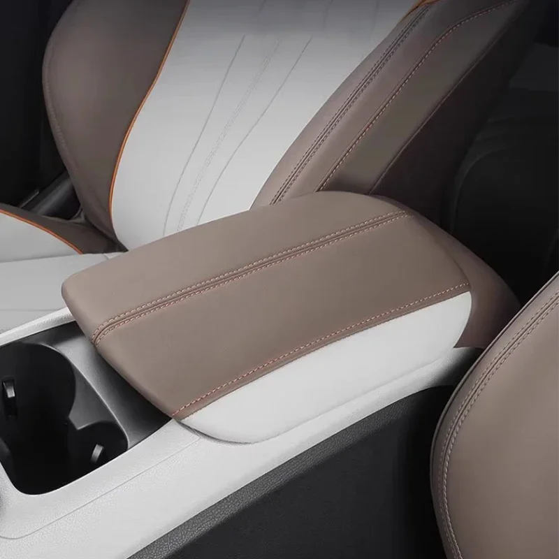 For BYD Song Pro 2023 2024 Leather Handrail Armrest box panel Decorative protective cover pad interior modification Auto Parts