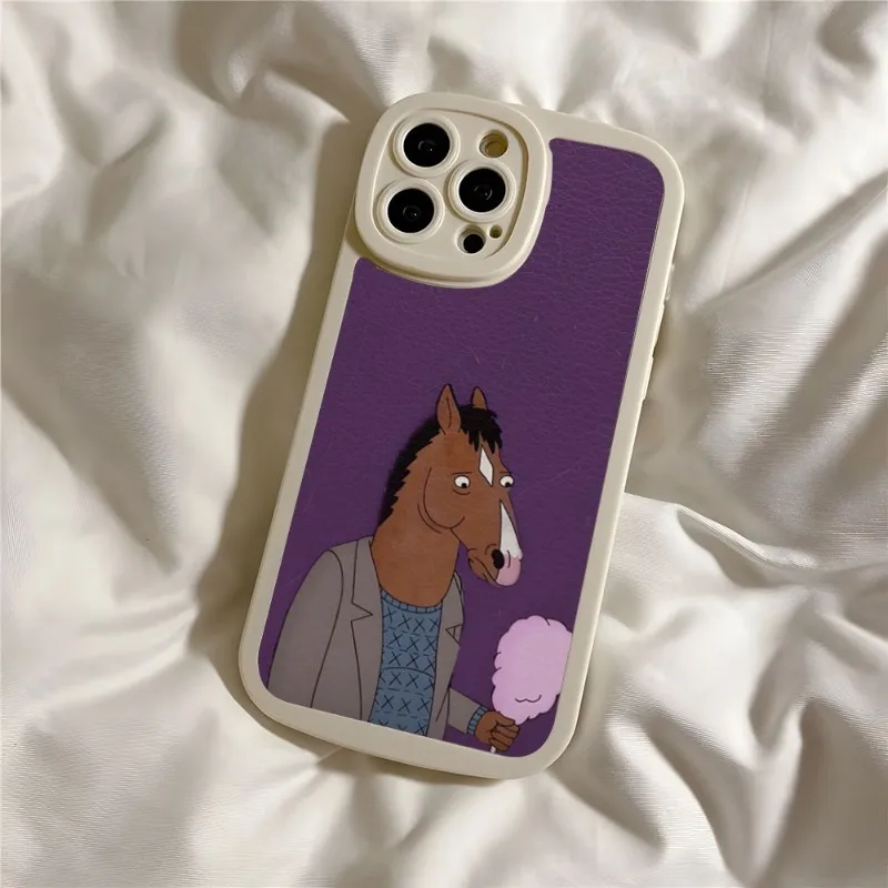 Cartoon B-boJack Horsemans Phone Case For IPhone 11 14 12 13 Pro Max Mini Xs X Xr 7 8 Plus SE2020 Leather Fundas Telefoon Cover