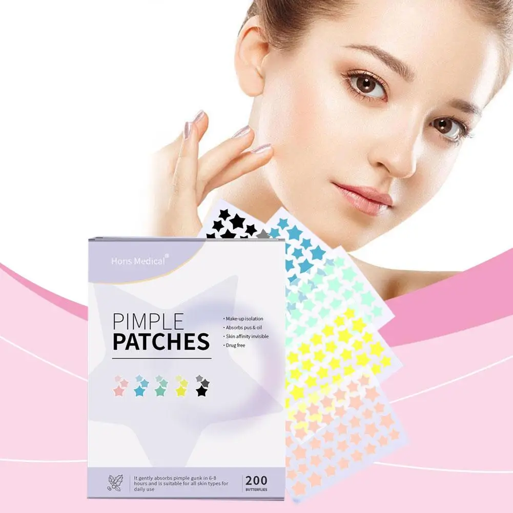 Large Size Star Acne Patch Mild Non-irritating Lightens Acne Hydrocolloid Acne Sticker For Blackheads Closed Comedones X7c6