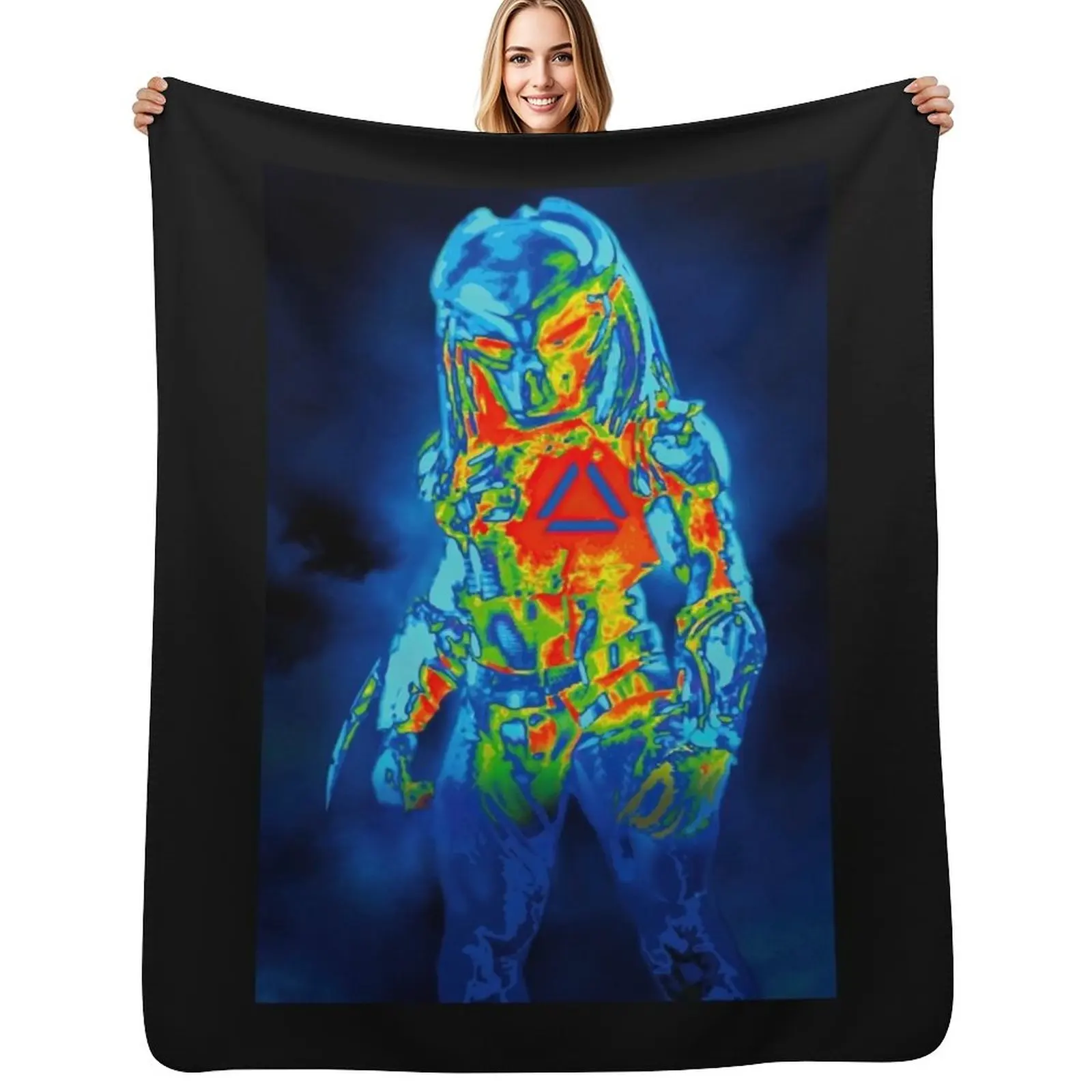 

Predator Vision Sticker Throw Blanket Furrys Luxury St for babies Decorative Beds Blankets
