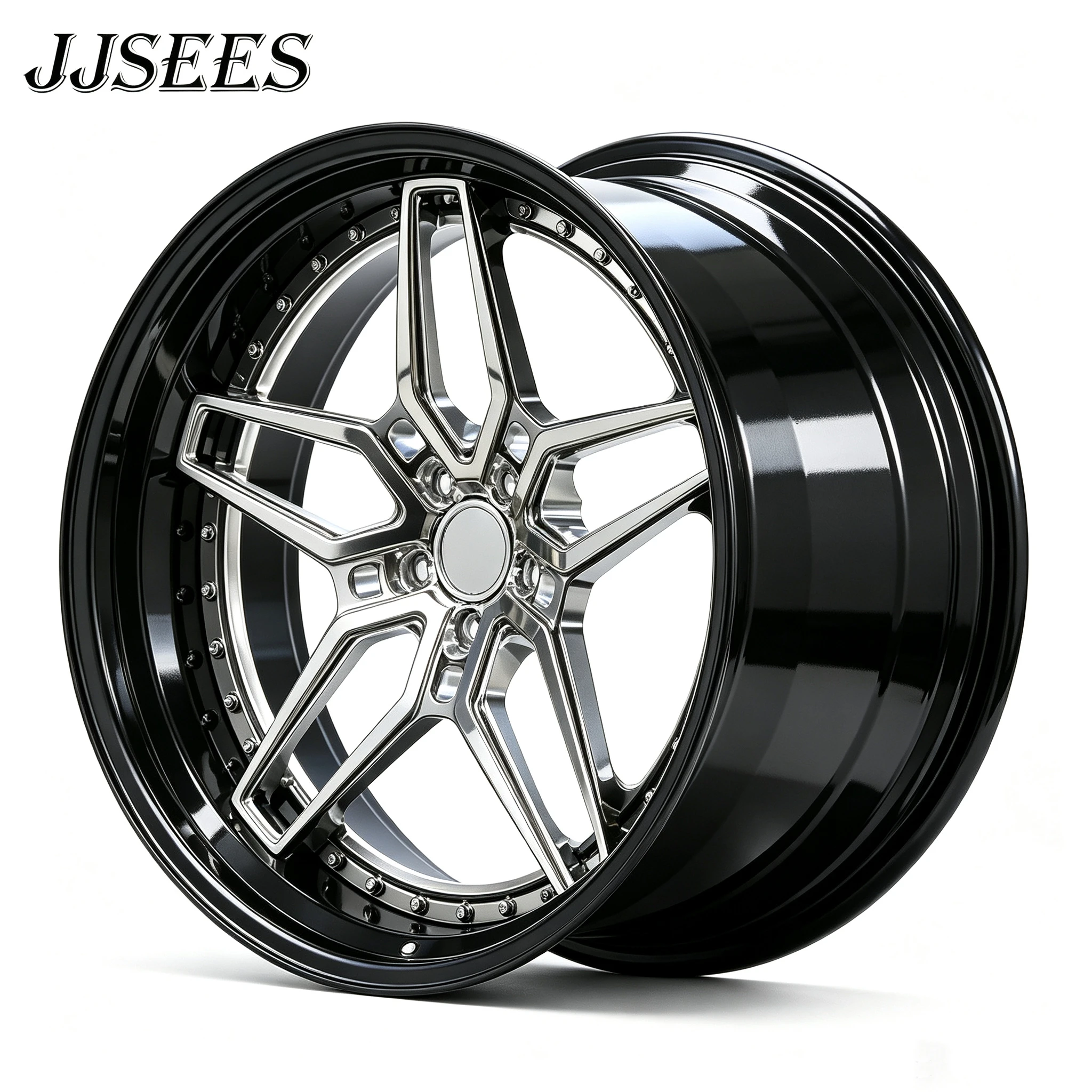 Six Spoke Retro Beadlock 2-Piece Forged Wheels 17-24 Inch Auto Parts Off-road Truck SUV Custom Modified Rims