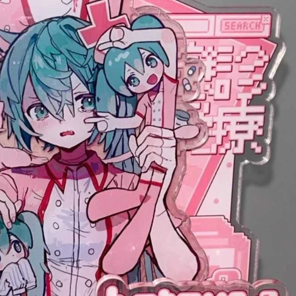 Hatsune Miku ยืนแผ่น 10 ซม./3.93in Miku อุปกรณ์ต่อพ่วงอะคริลิคสาวน่ารักของเล่นของขวัญวันเกิดงานอดิเรกสะสมโต๊ะโต๊ะด้านบน