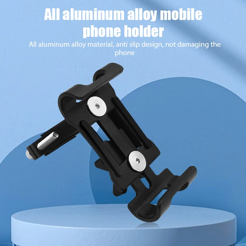 Metal Motorcycle Bike Phone Holder Aluminum Alloy Anti-slip Bracket GPS Clip Universal Bicycle Stand Support for All Smartphones