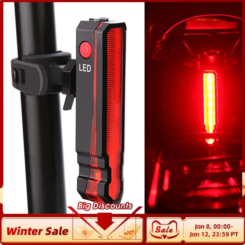 

Bike Rear Light Laser Line Warning Lamp Waterproof Seatpost LED Light USB Rechargeable Mountain RidingMTB Road Bicycle Taillight