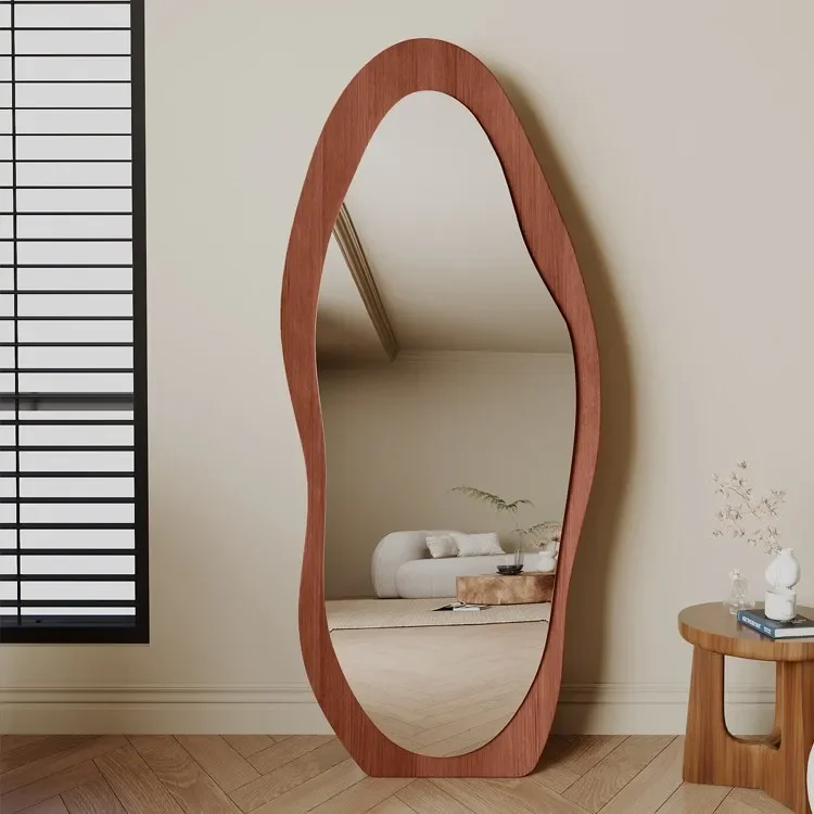 YFY full-body mirror floor-to-ceiling  wall-mounted  wood cloud large floor-to-ceiling  creative bedroom