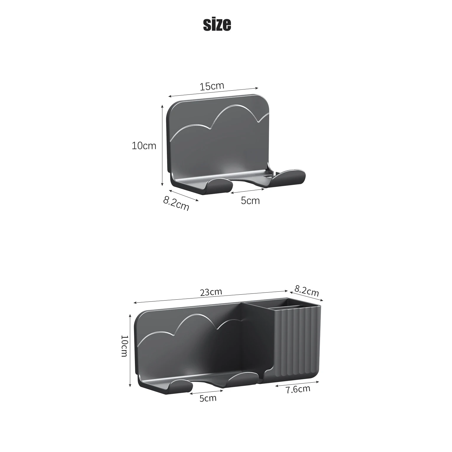 1pc Hair Dryer Storage Rack Non Punching Bathroom Wall Mounted