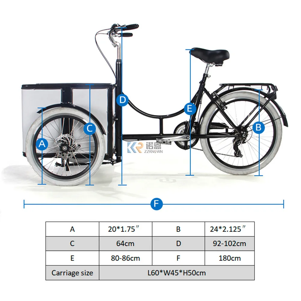 Brushless E Cargo Tricycle Family Cargo Electric 3 Wheeler Bike Tourney 6 speeds Cargo Trike Tourism Leisure France Spain bike