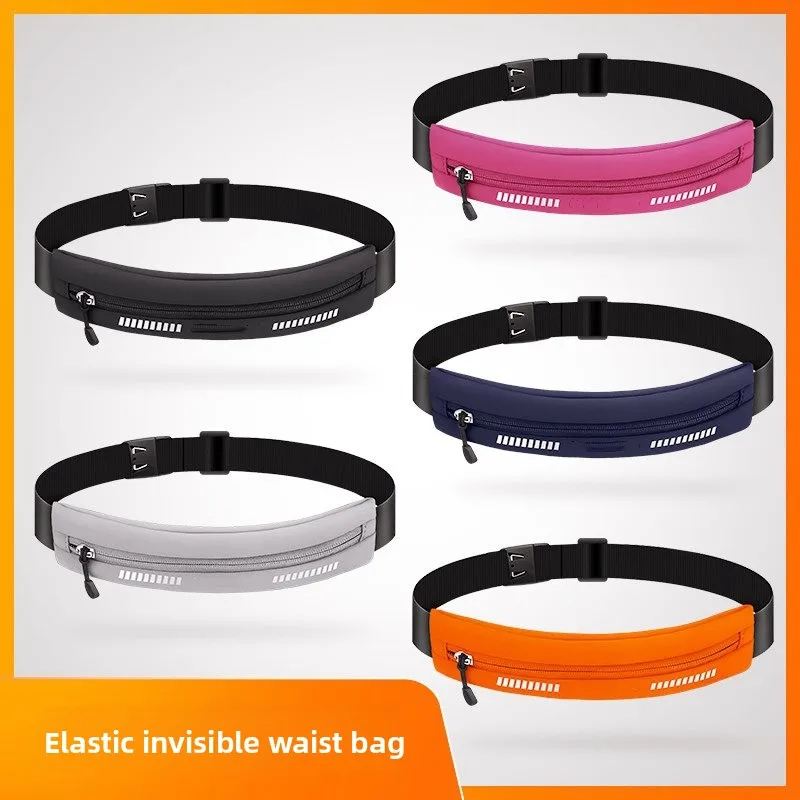 1PC Unisex Dot Pattern Running Waist Bag Waterproof Ultra Thin Invisible Belt Multifunctional Phone Pouch