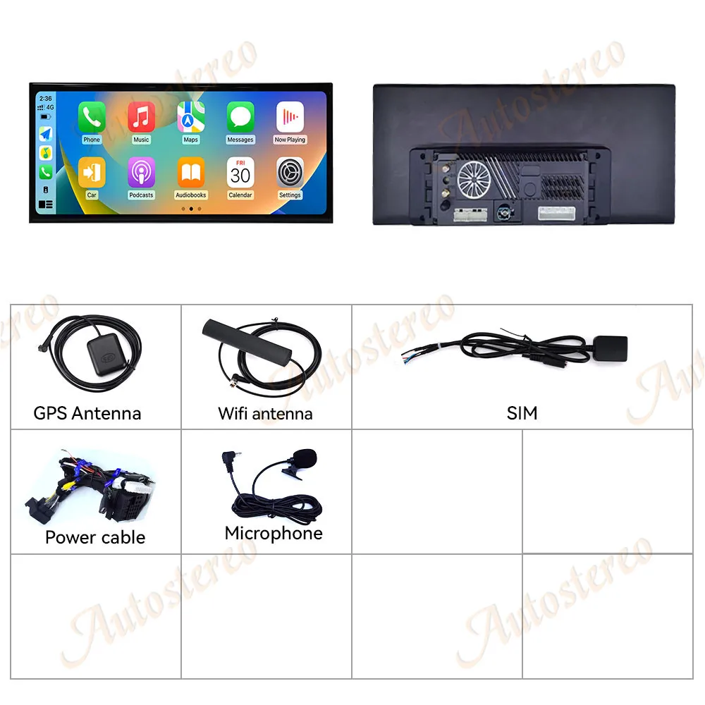 Android 14 15.8 Carplay For Mercedes Benz C Class W204 2008-2010 Car Multimedia Player GPS Navigation Car Radio Screen Head Unit