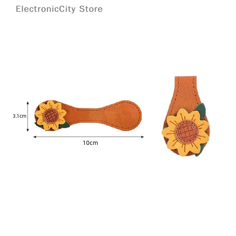 

1/2Pcs Vintage Rose Coffee Double-Sided Magnetic Bookmark Clips PU Leather Magnetic Bookmarks For Men Women Retro Reading Marker