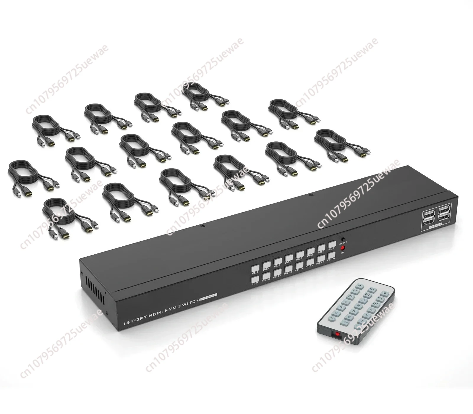 

Для KVM-переключателя 4K HDMI, 16 портов + кабели, консоль переключателя USB HDMI для монтажа в стойку MT-VIKI 16x1 4K 30 Гц для стойки 1U