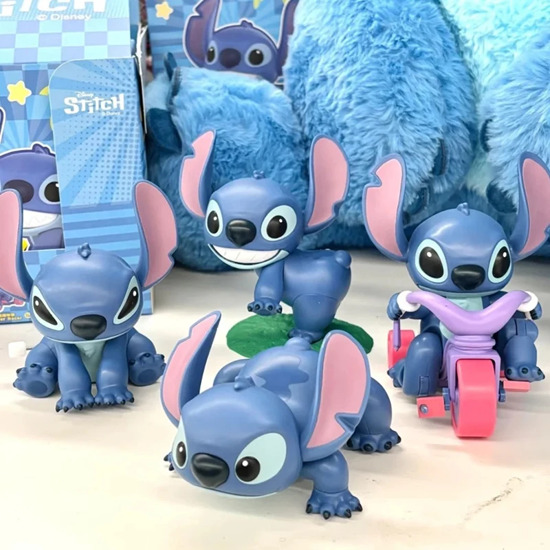 

Authentic Stitch Around You Series Of Wind-Up Movable Blind Box Figurines, Toys, Gifts And Ornaments