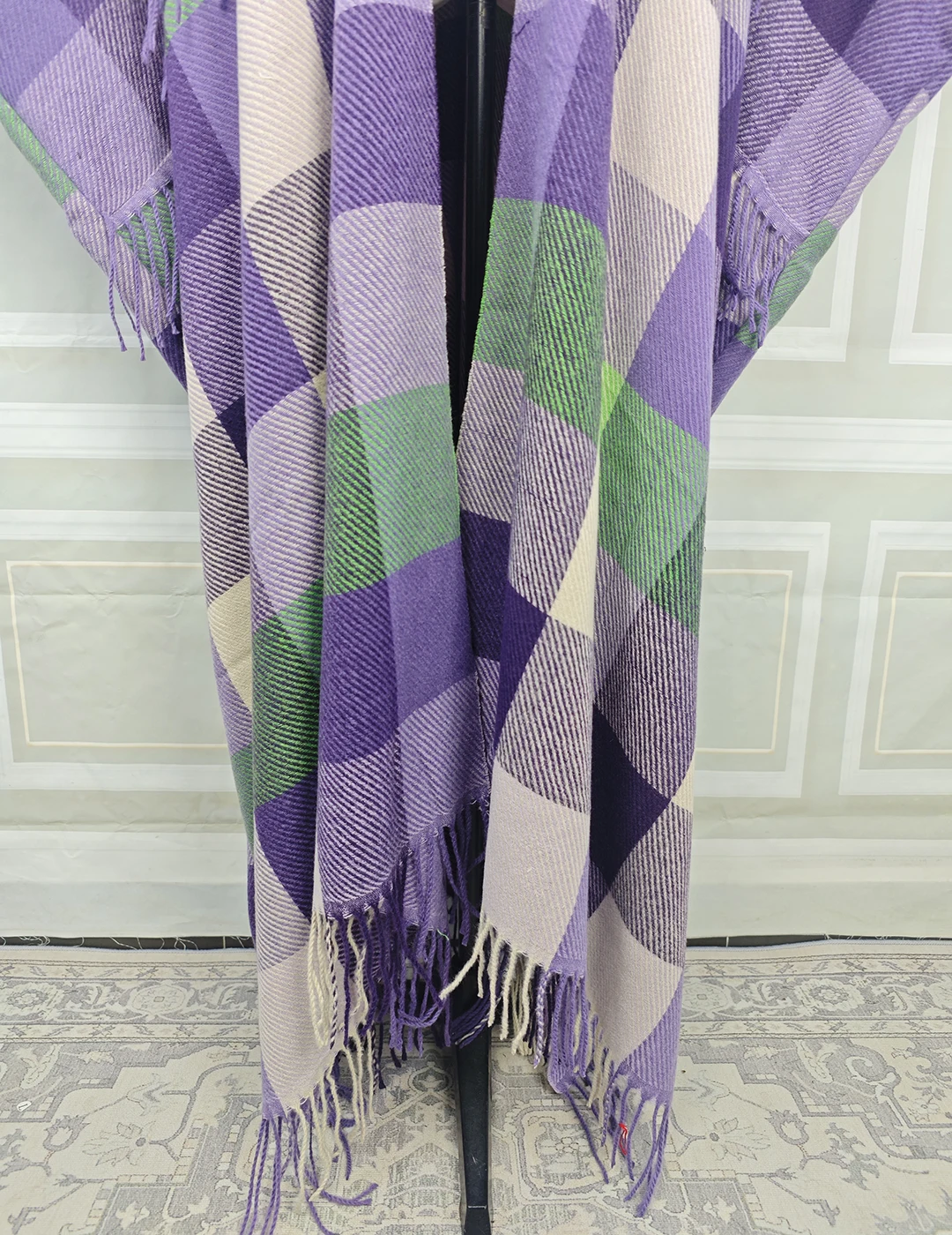 Cárdigans tipo kimonos con frente abierto Multicolor para mujer, Poncho largo musulmán informal, abrigo plumero para exteriores con borlas africanas para invierno