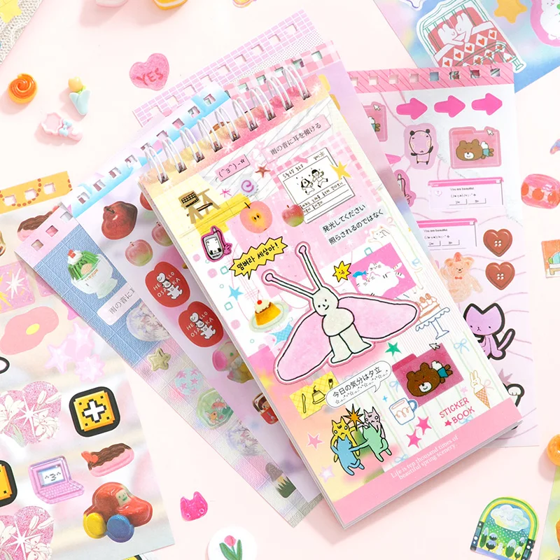 20 sayfa/lot Kawaii Japon Harika Anlar Serisi Kalıp Kesim Bobin çıkartma kitabı DIY Karalama Defteri Kırtasiye Dekorasyon ﻿ Kit