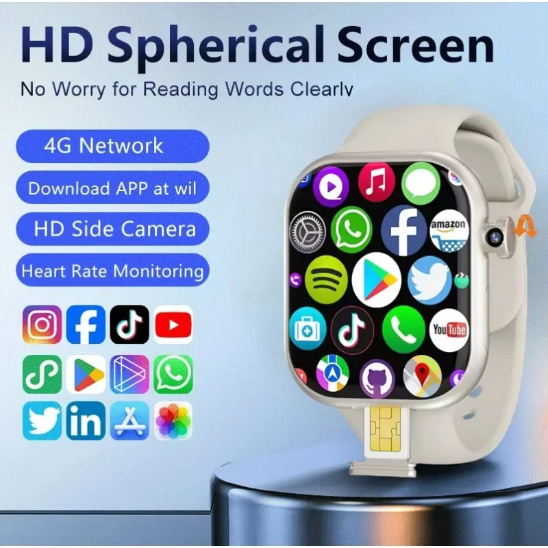 

VP29 4G Android 256 ГБ Смарт-часы 4G/5G LTE Карта памяти GPS WIFI 2,29 дюйма 490*580 Amoled Часы с камерой наблюдения Sim