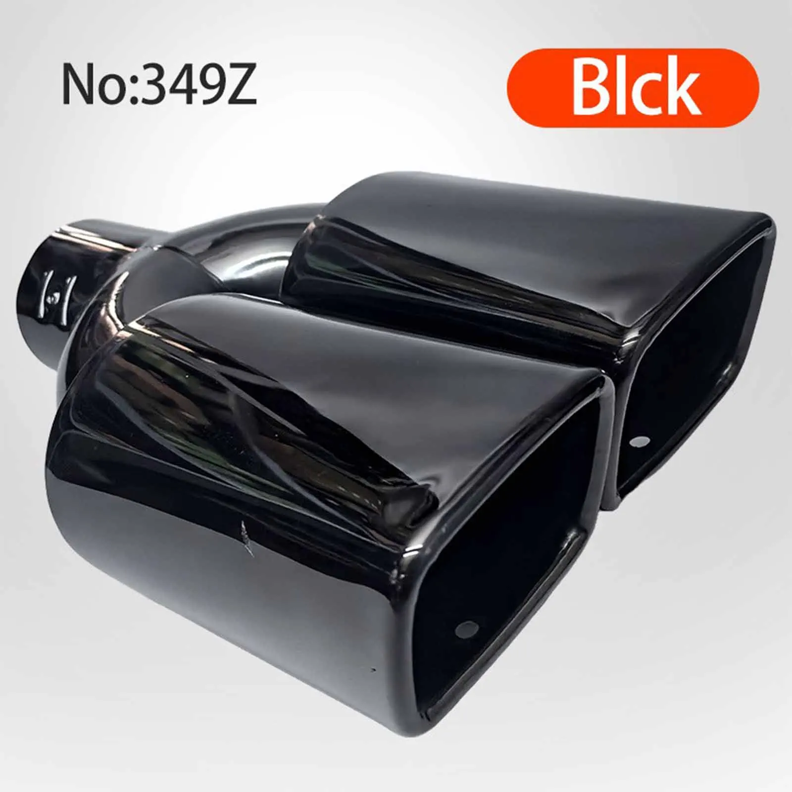 

for 304 Stainless Steel Muffler Tip System Pipe Universal Square Double Outlet Exhaust Tip Car Accessories Inlet 60mm