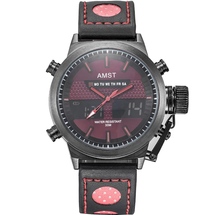 

AMST AliExpress Foreign Trade Explosive Electronic Quartz Watch Fashion Business Simple Casual Men's Watch