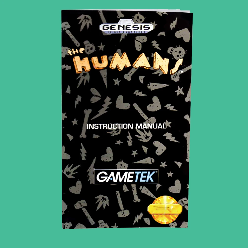 The Humans USA Game voor SEGA Mega Drive Genesis 16-bits consoles Game Cartridge Box-handleiding